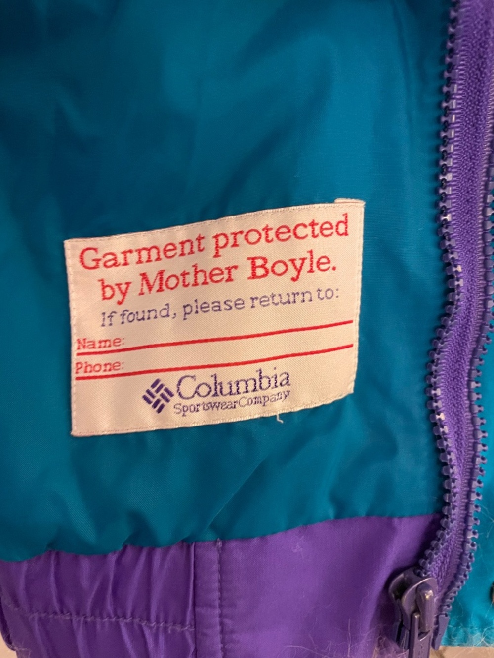 3-in-1 Youth XL/ Women's XS, Purple Columbia Bugaboo Bomber Jacket - Picture 5 of 9